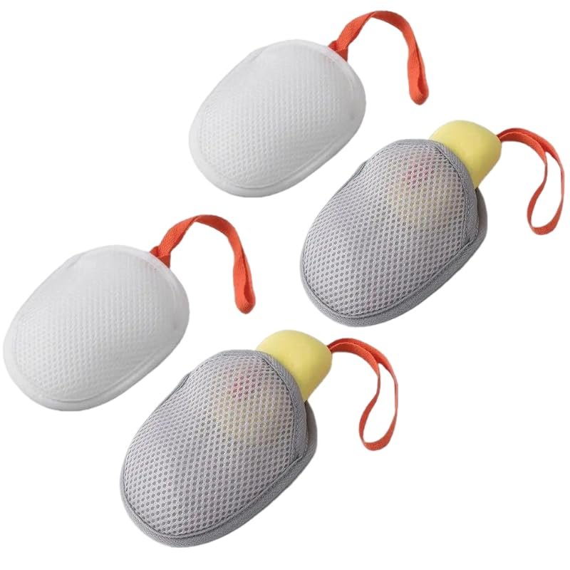 2pcs Soap Bags Exfoliating Soap Net Soap Mesh Bags for Shower Soap Holder Bubble Foam Net Soap Pocket for Women Men (4pcs)