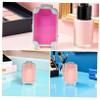 4pcs Mini Makeup Containers Eyelash Extension Storage Case with Retractable Handle Travel Luggage Design Clear Plastic Makeup Organizer for False Eyelashes and Cosmetic Tools view 3