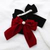 Bow hair clip, pearl palace style hair accessory view 4
