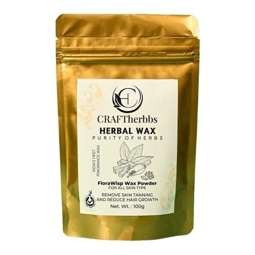MAHANT Herbal Wax Powder for Hair Removal | Gentle Formula with Sandalwood Extract | Suitable for Men & Women  For Legs, Arms, Underarms & Bikini Area  100g (Pack of 1)