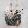 GDSHJKLW Corduroy Makeup Bag Cosmetic Bag For Women Girls,Large Capacity Portable Toiletry Pounch With Zipper, Leaves Floral On Rustic Wood Aesthetic Women Handbags Purses Travel Make Up Organizer view 2