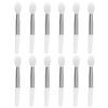 FONDOTIN 12pcs Silicone Lip Mask Brush Set Transparent White Handle Portable Mini Lipstick Applicator for Women Makeup Compact Cosmetic Tool view 1