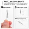 FONDOTIN 12pcs Silicone Lip Mask Brush Set Transparent White Handle Portable Mini Lipstick Applicator for Women Makeup Compact Cosmetic Tool view 3