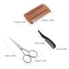 GALPADA Beard Grooming Kit for Men with Rounded Nose Hair Trimmer Pointed Tip Scissors Dual-sided Wooden Comb Plastic Styling Comb Safe Precise Facial Hair Care for Travel and Daily view 2