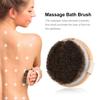 IWOWHERO Wooden Body Brush Firm Exfoliating Body Scrubber for Bath and Spa Cushion Massage Brush for Dry and Wet Brushing Revitalizing Stress Relief and Circulation Improvement view 3
