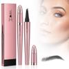 2026 New 3D Waterproof Microblading Eyebrow Pen 4 Fork Tip Tattoo Pencil, Long-lasting Natural Eyebrow Makeup Fine Stroke Magic Eyebrow Pencil for Women (Gray) view 1