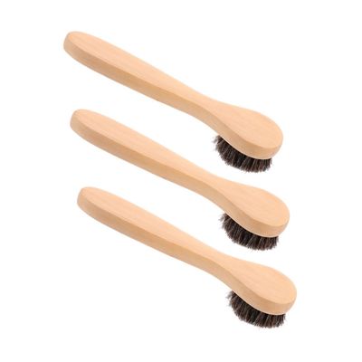 OATIPHO 3pcs Soft Bristle Facial Exfoliator Brush with Wood Handle for Men and Women Deep Pore Cleansing and Dead Skin Removal Portable Lightweight Face Brush for Travel and Gentle Skin
