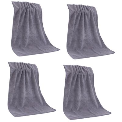 4 Piece Super Absorbent Quick Dry Hair Towel Thickened Design Sports Gym for Fast Drying and Gentle Scalp Care Thick Cotton Bath