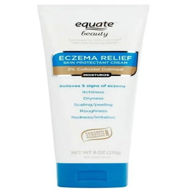 Equate Beauty Eczema Relief Skin Protectant Cream Colloidal Oatmeal, 8 oz (Pack of 1)
