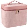 DRESSOOS Dual-layer Women Cosmetic Bag with Mirror Large Capacity Travel Makeup Case Organizer Lightweight Toiletry Storage for Lipstick Skincare and Daily Essentials view 1