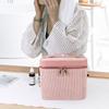 DRESSOOS Dual-layer Women Cosmetic Bag with Mirror Large Capacity Travel Makeup Case Organizer Lightweight Toiletry Storage for Lipstick Skincare and Daily Essentials view 3