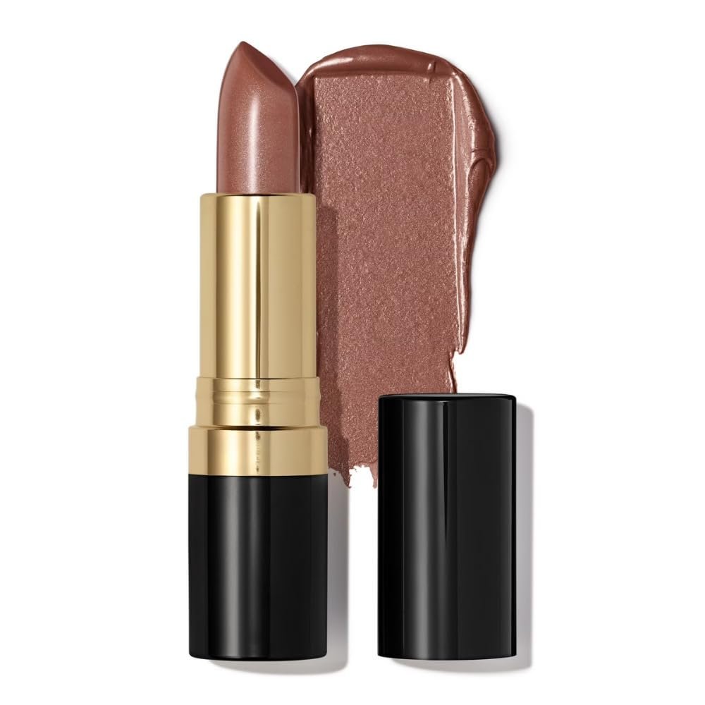 Creamy Pearl Finish Lipstick, Moisture-Rich Comfort Wear, Nude Caramel Shade, 0.15 oz  Smooth, Buildable Color for Everyday Makeup, Lips Look Soft and Luminous