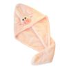 Bath Accessories High Absorbency Cartoon Hair Towel Wrap Fast Drying Microfiber Towel with Button for Wet Nonslip Wrap for Women view 1