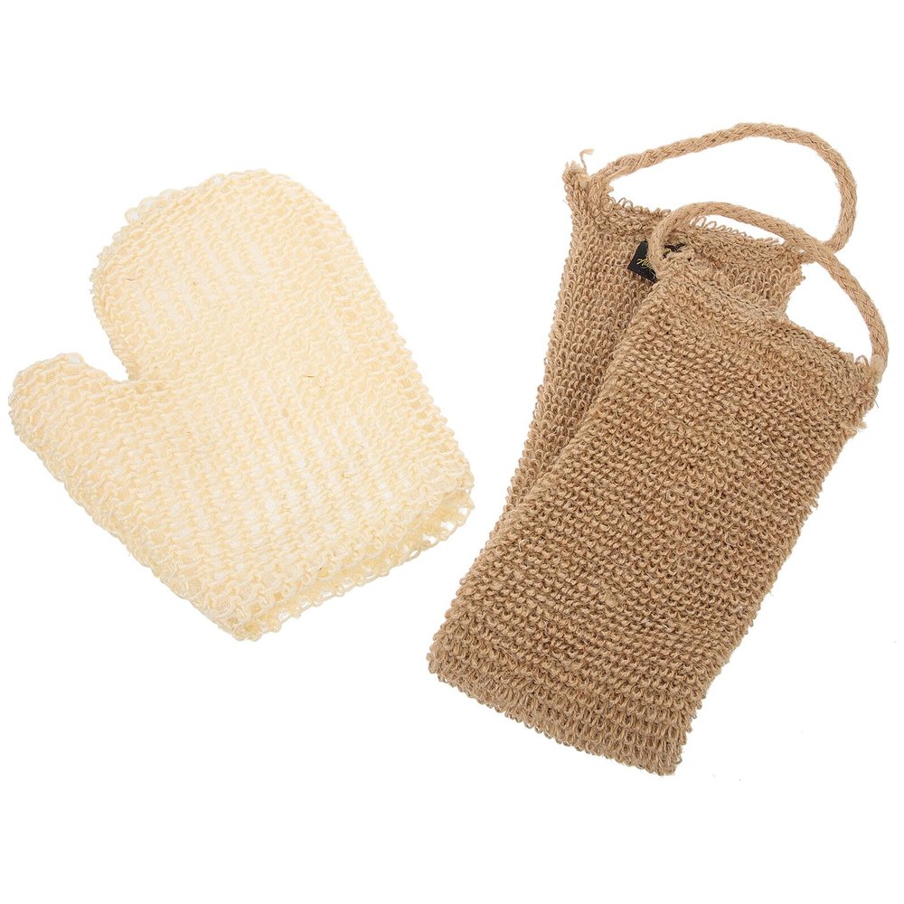 DRESSOOS Back Scrubber with Exfoliating Bath Gloves and Long Towel for Shower Use Rich Generating Skin-friendly Back Washer for Neck Shoulders and Feet Cleaning Body Scrub Kit