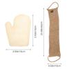 DRESSOOS Back Scrubber with Exfoliating Bath Gloves and Long Towel for Shower Use Rich Generating Skin-friendly Back Washer for Neck Shoulders and Feet Cleaning Body Scrub Kit view 2