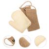 DRESSOOS Back Scrubber with Exfoliating Bath Gloves and Long Towel for Shower Use Rich Generating Skin-friendly Back Washer for Neck Shoulders and Feet Cleaning Body Scrub Kit view 3
