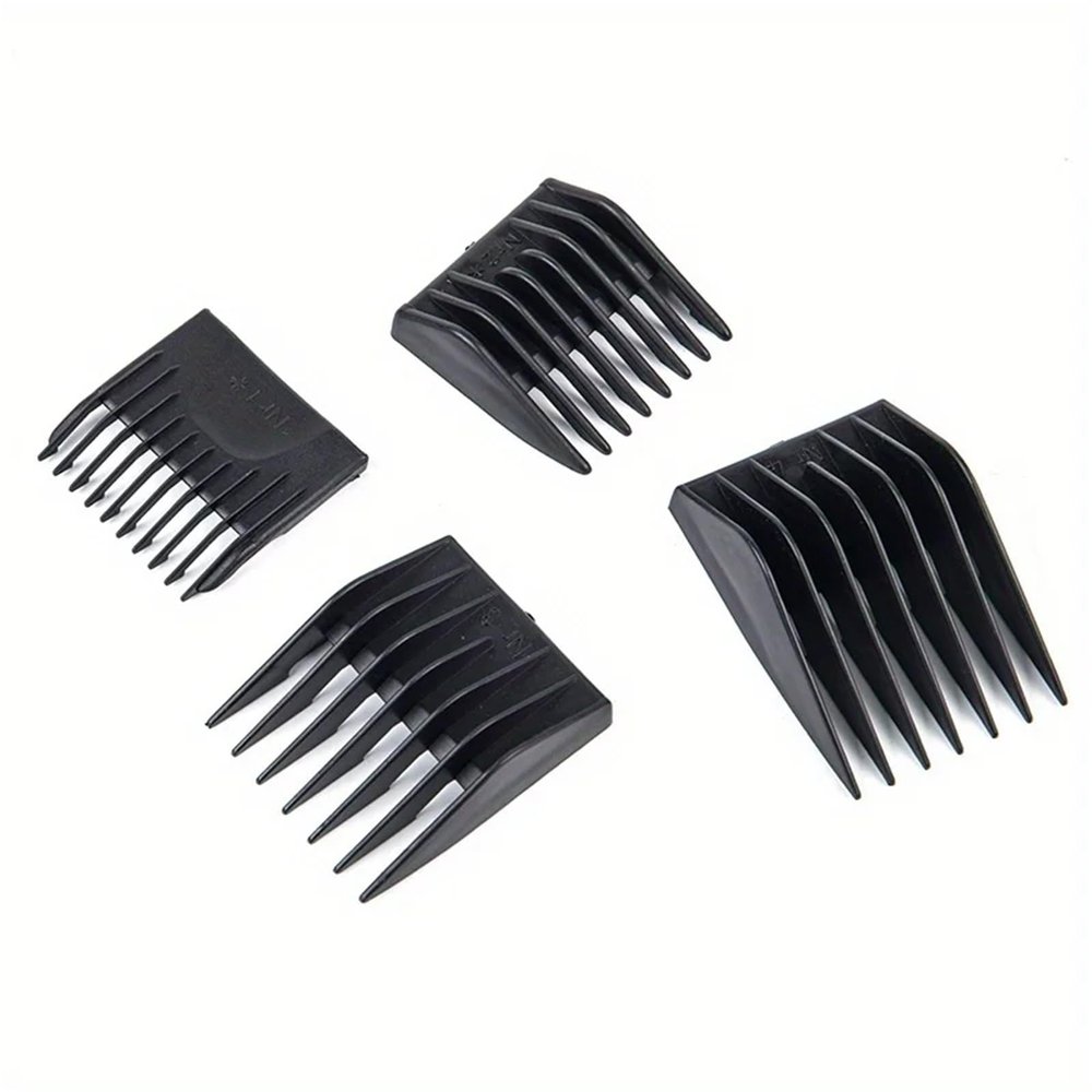 4pcs/set Barber Hair Clipper Limit Comb Replacement Hair Cutting Guide CombsCompatible For Moser1400 Size 3/6/9/12mm Comb