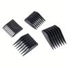 4pcs/set Barber Hair Clipper Limit Comb Replacement Hair Cutting Guide CombsCompatible For Moser1400 Size 3/6/9/12mm Comb view 1