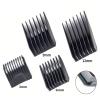 4pcs/set Barber Hair Clipper Limit Comb Replacement Hair Cutting Guide CombsCompatible For Moser1400 Size 3/6/9/12mm Comb view 3