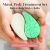 Spongell Essentials Green Tea Bliss Mani/Pedi Buffer | Exfoliating Foot & Nail Scrub | Cleanse, Exfoliate, and Nourish in one easy step | Cruelty-Free, Vegan, Dermatologist-Tested, Made in USA view 2
