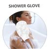DRESSOOS 2Pcs Soft Imitation Silk Exfoliating Bath Gloves for Body Scrub and Dead Skin Removal Reusable Shower Mittens for Gentle Massage and Deep Cleaning Legs Arms Chest view 3