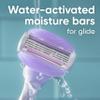Gillette Venus ComfortGlide Touch of Vitamin E, Disposable Razor for Women, 3 Blades, Water-Activated Moisture Bars, 2ct view 4