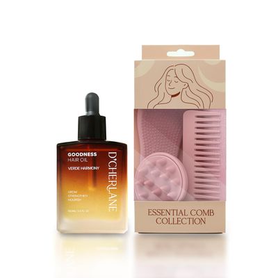 D'Cherlane Goodness Hair Oil 3.4oz and Essential Comb Collection Bundle