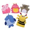 KITCHENKARATLY 5pcs Children Scrub Gloves: Body Washing Exfoliating Bath Mitts for Shower - Animal Shaped Kids Bath Scrubber - Soft Exfoliating Mitten view 1