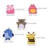 KITCHENKARATLY 5pcs Children Scrub Gloves: Body Washing Exfoliating Bath Mitts for Shower - Animal Shaped Kids Bath Scrubber - Soft Exfoliating Mitten view 4