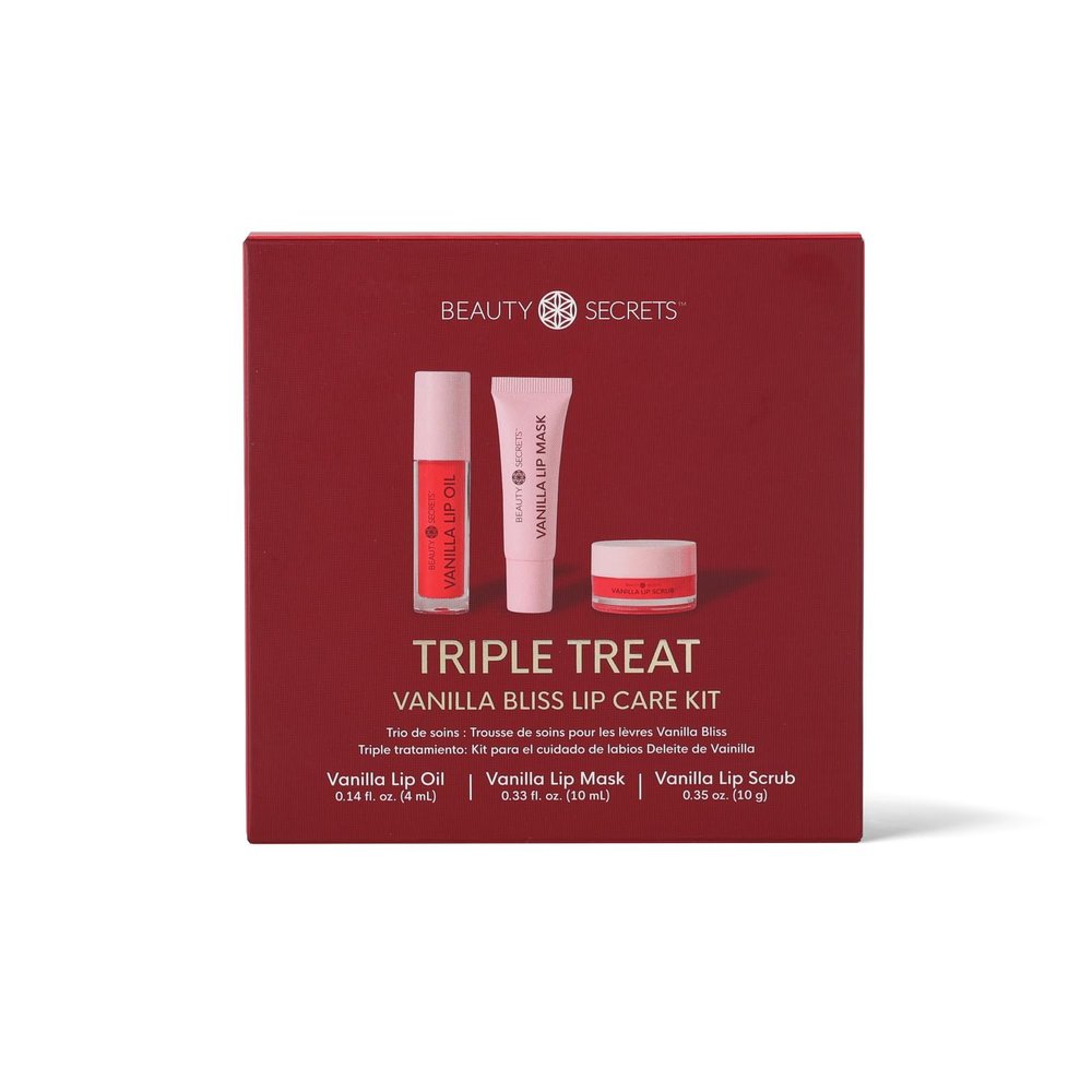 Beauty Secrets Triple Treat Lip Care Kit, Vanilla Scented