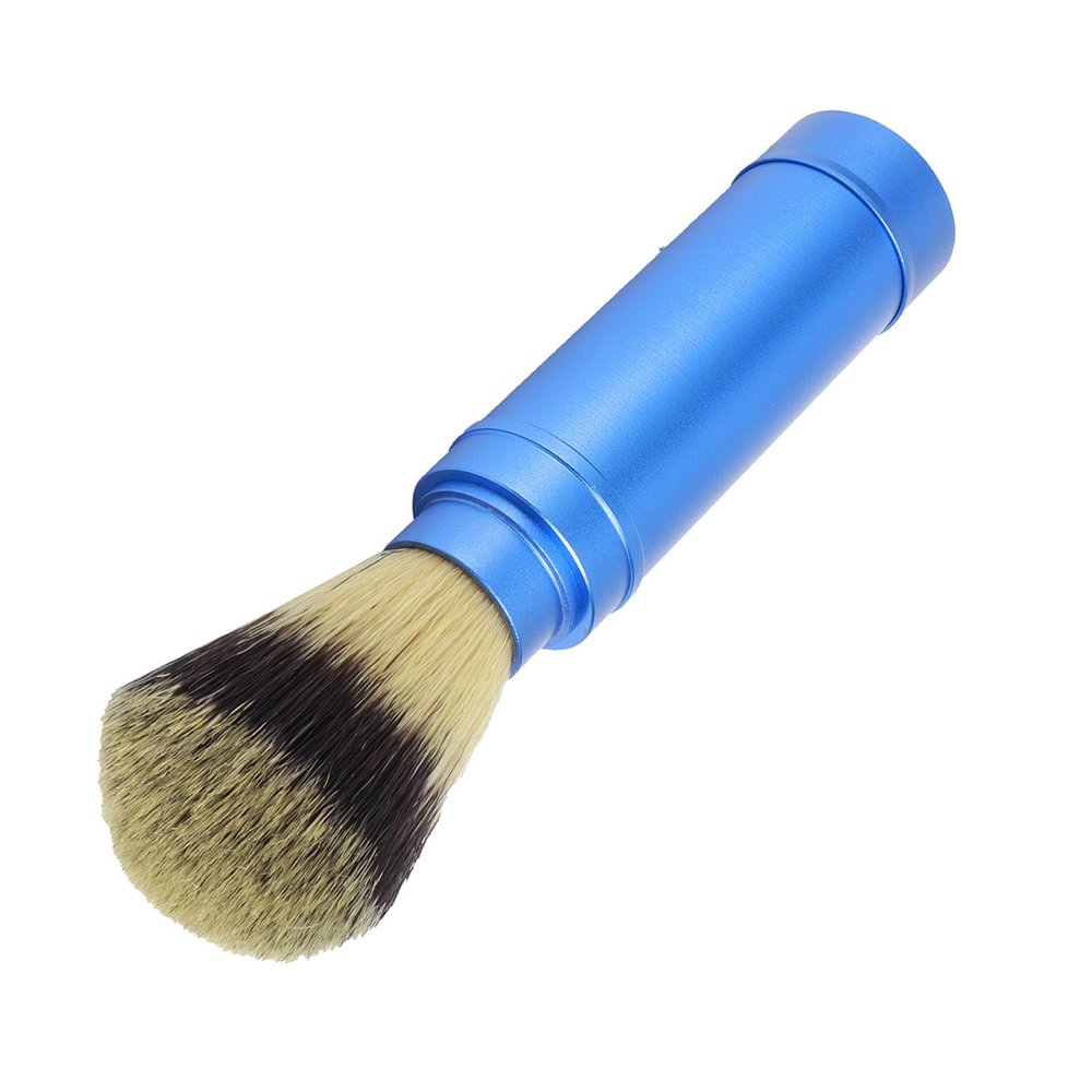 CHICIRIS Travel Facial Foaming Shaving Brush Portable Grooming Tool for Men Brush Hair Blue