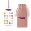 Seasonal Color Analysis Swatch Card - 12 Subseason Options on Acrylic Card with Velvet Pouch (Light Spring) view 1