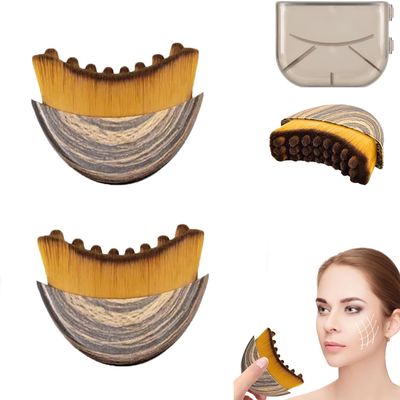 2025 New Lymphatic Contour Face Brush, Contour Face Brush for Lymphatic Drainage, Ergonomically Designed to Fit The Skin Precisely(2PCS)