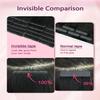 Pinkpearl Invisible Tape in Hair Extensions Human Hair, 20pcs 22inch 60g #8T60 Balayage Ash Brown to Platinum Blonde Injection Tape in Extensions Real Remy Seamless Human Hair Injected view 2
