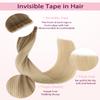 Pinkpearl Invisible Tape in Hair Extensions Human Hair, 20pcs 22inch 60g #8T60 Balayage Ash Brown to Platinum Blonde Injection Tape in Extensions Real Remy Seamless Human Hair Injected view 3