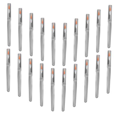 DECORNIJIA 20Pcs Lipstick Applicators with Transparent Crystal Handles Portable Makeup Brushes for Lip Mask and Eyeshadow Soft Fiber Heads for Precise Cosmetic Application Compact and Easy to