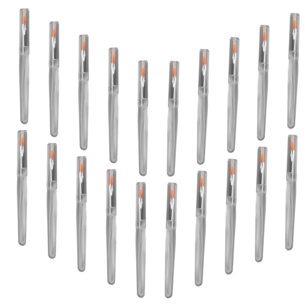 DECORNIJIA 20Pcs Lipstick Applicators with Transparent Crystal Handles Portable Makeup Brushes for Lip Mask and Eyeshadow Soft Fiber Heads for Precise Cosmetic Application Compact and Easy to