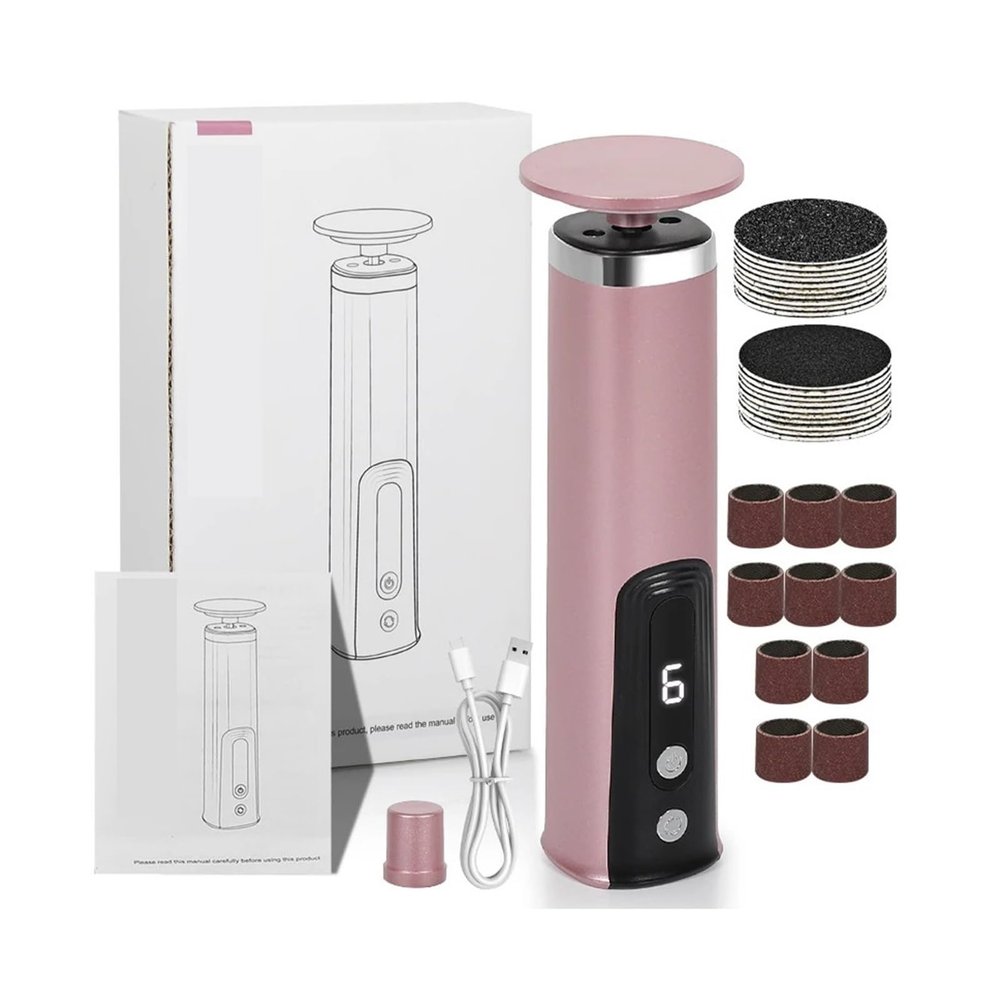 2-in-1 Rechargeable Electric Foot File Pedicure Machine, Dead Skin & Callus Remover, Foot Grinding Trimmer for Foot Care