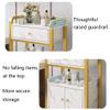 HXYONGN Mobile Salon Trolley with Drawers Barber Storage Cart Beauty Cabinet Spa Equipment on Wheels White-Gold 80x44x34cm Professional Hairdresser Supplies(White-gold-a-80x44x34cm) view 4