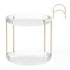  360 Rotating Makeup Organizer Rotating Spice Shelf, Multi Function Perfume Skincare Organizer for Bedroom, Bathroom, 2 tier view 2