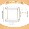  360 Rotating Makeup Organizer Rotating Spice Shelf, Multi Function Perfume Skincare Organizer for Bedroom, Bathroom, 2 tier view 4