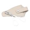 GIFZES Eyebrow Trimming Scissors, Stainless Steel Scissors with Comb Non-slip Precision Grooming Tool, Travel-friendly Brow Hair Removal Accessory Ergonomic Handle 11.7cm Length White 2 view 1