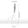 GIFZES Eyebrow Trimming Scissors, Stainless Steel Scissors with Comb Non-slip Precision Grooming Tool, Travel-friendly Brow Hair Removal Accessory Ergonomic Handle 11.7cm Length White 2 view 2