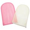 DECORNIJIA 2pcs Exfoliating Bath Gloves Double-sided Scrubber for Body Deep Cleansing Dead Skin Removal Soft Shower Mitts for Back Neck Feet with Rich Pink view 1