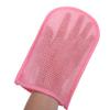 DECORNIJIA 2pcs Exfoliating Bath Gloves Double-sided Scrubber for Body Deep Cleansing Dead Skin Removal Soft Shower Mitts for Back Neck Feet with Rich Pink view 4