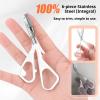 GIFZES Eyebrow Trimming Scissors, Stainless Steel Scissors with Comb Non-slip Precision Grooming Tool, Travel-friendly Brow Hair Removal Accessory Ergonomic Handle 11.7cm Length Yellow view 4