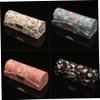 Cndiyald Floral Lipstick Case with Mirror, 4Pcs Portable Cosmetic Organizer for Travel, Fashion Makeup Bag for Women view 3