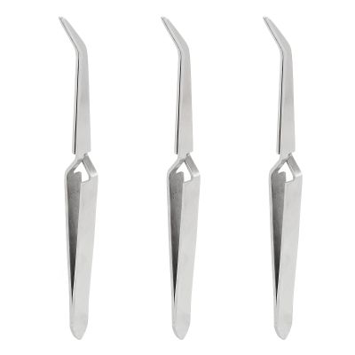 3pcs Nail Shaping Tweezers Dual Sided Stainless Steel Professional Nail Art Tool for Gel Tips Sculpture Nail Care Beauty Salon Home Use