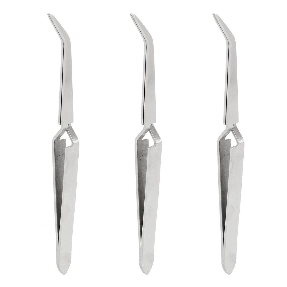 3pcs Nail Shaping Tweezers Dual Sided Stainless Steel Professional Nail Art Tool for Gel Tips Sculpture Nail Care Beauty Salon Home Use