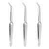 3pcs Nail Shaping Tweezers Dual Sided Stainless Steel Professional Nail Art Tool for Gel Tips Sculpture Nail Care Beauty Salon Home Use view 1